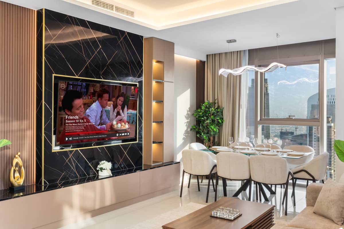 Vista di un progetto residenziale a Dubai
